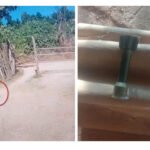 Unexploded Burma Army shells in Koong Sar village